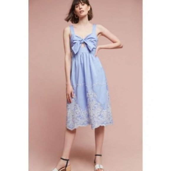 Anthropologie Foxiedox Uma Embroidered Dress Size Small Petite - Picture 1 of 5